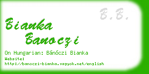 bianka banoczi business card